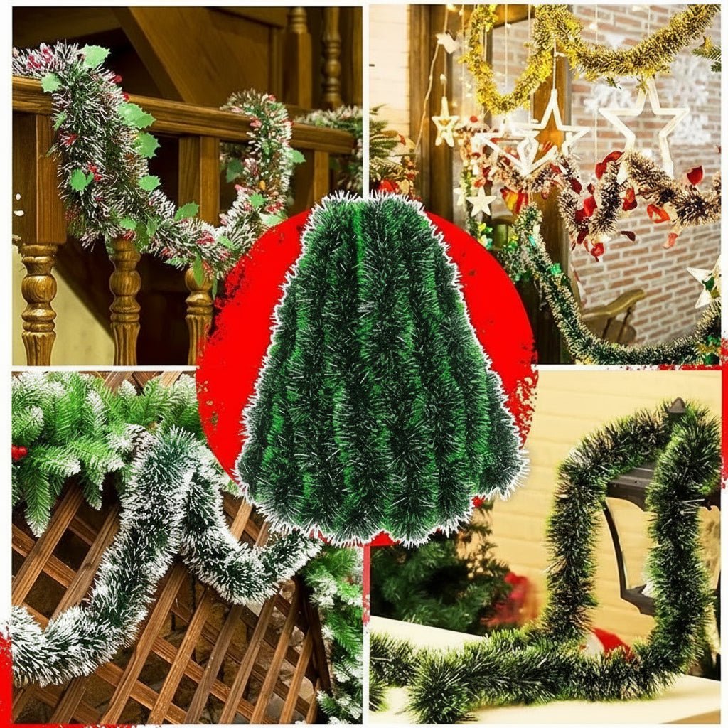 TREELINE – Premium Green Decorative Ribbon for Wreaths and Christmas Tree Decoration