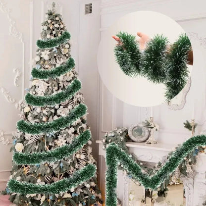 TREELINE – Premium Green Decorative Ribbon for Wreaths and Christmas Tree Decoration