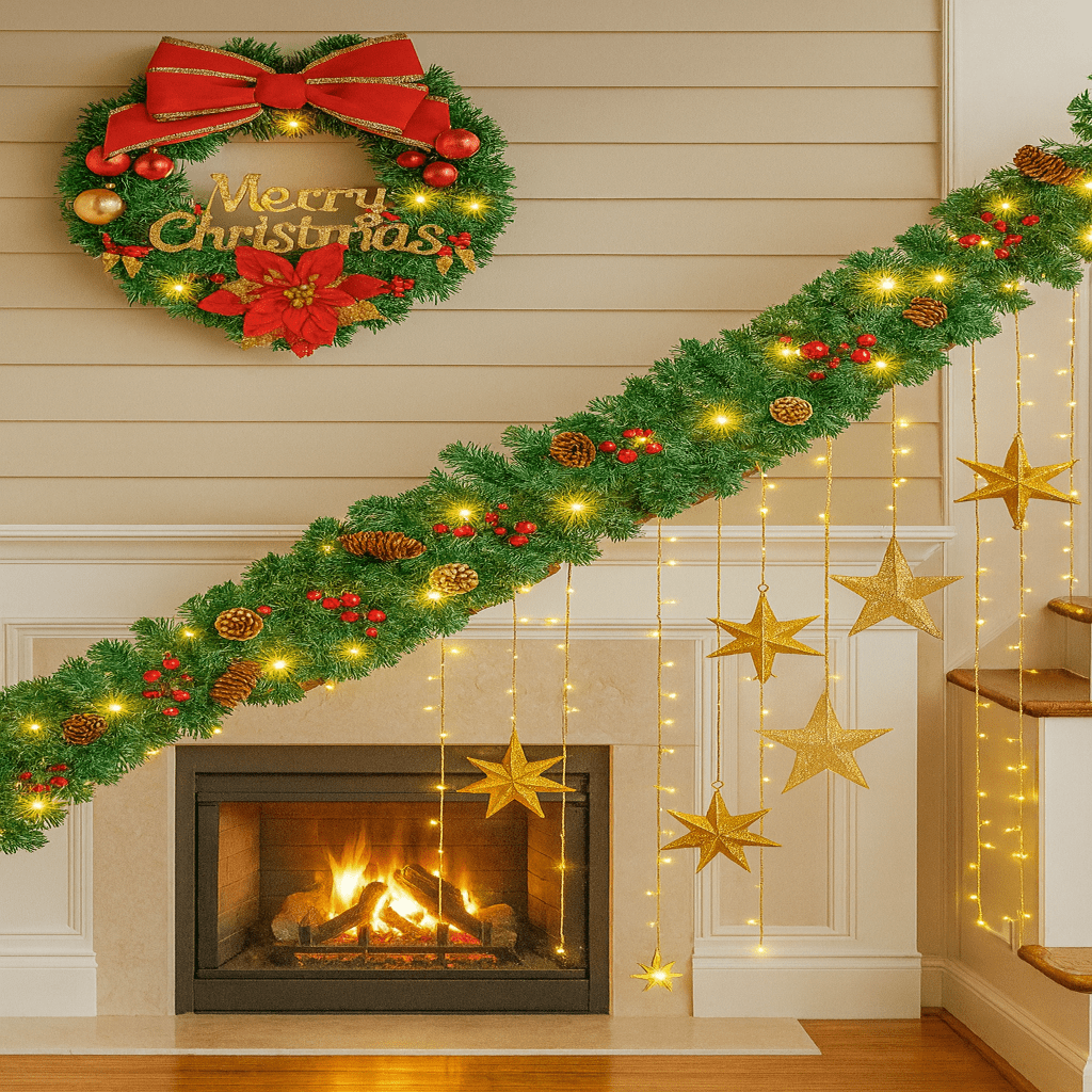EVERBRIGHT GARLAND – Illuminated Christmas Garland with Timer Function