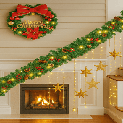 EVERBRIGHT GARLAND – Illuminated Christmas Garland with Timer Function