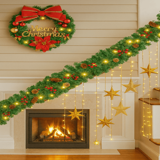 EVERBRIGHT GARLAND – Illuminated Christmas Garland with Timer Function