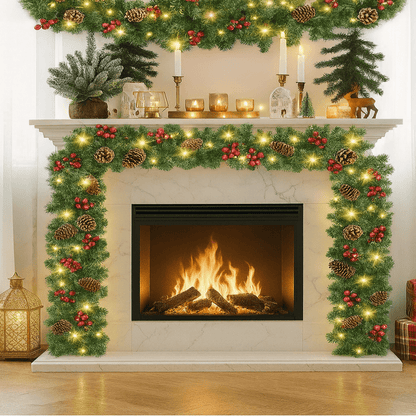 EVERBRIGHT GARLAND – Illuminated Christmas Garland with Timer Function