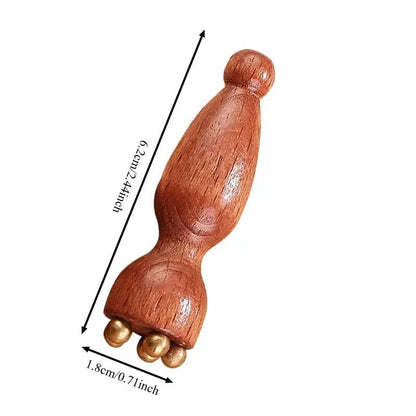 WOODPOD – Seedpod Gua Sha Massager Brass & Rosewood Facial Lifting Tool