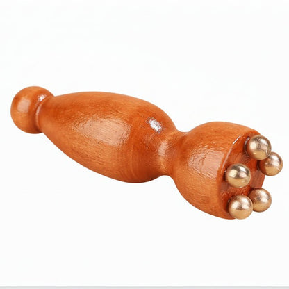 WOODPOD – Seedpod Gua Sha Massager Brass & Rosewood Facial Lifting Tool