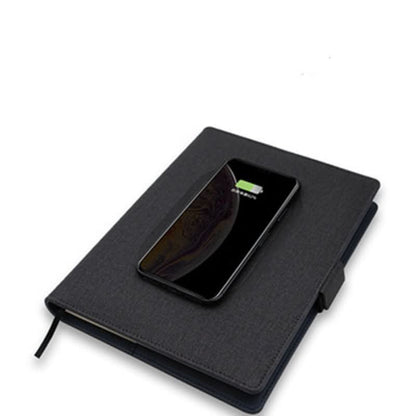 ENERGIEFOLIO – A5 Leather Notebook with Wireless Charging Function
