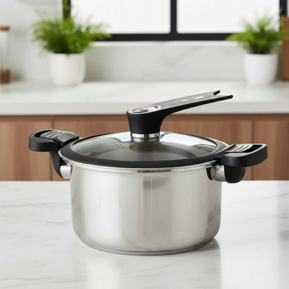 MULTICOOK – Stainless Steel Micro Steam Pressure Cooker for Soups & Stews