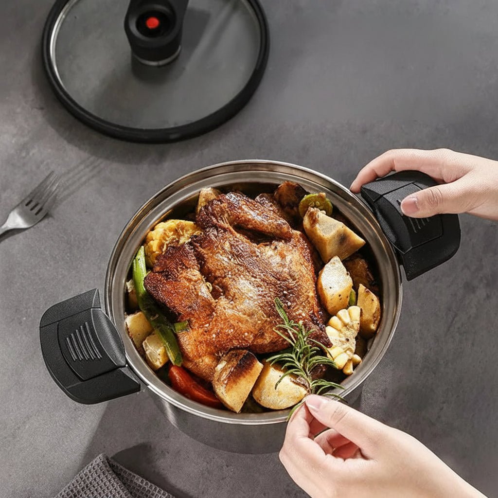 MULTICOOK – Stainless Steel Micro Steam Pressure Cooker for Soups & Stews