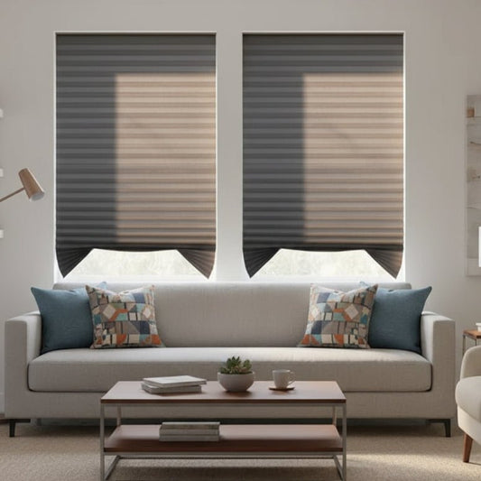 SHADEFLEX – Pleated Blackout Blinds, Self-Adhesive Roller Blinds for Home & Office