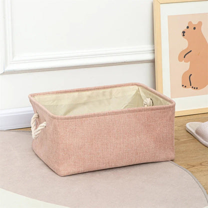 CLEANLIN – Environmentally Friendly Storage Basket Made of Linen Fabric for Bedroom & Living Room