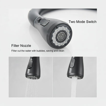 LUXSINK – Modern kitchen faucet with high arc and pull-out spout for elegant kitchens