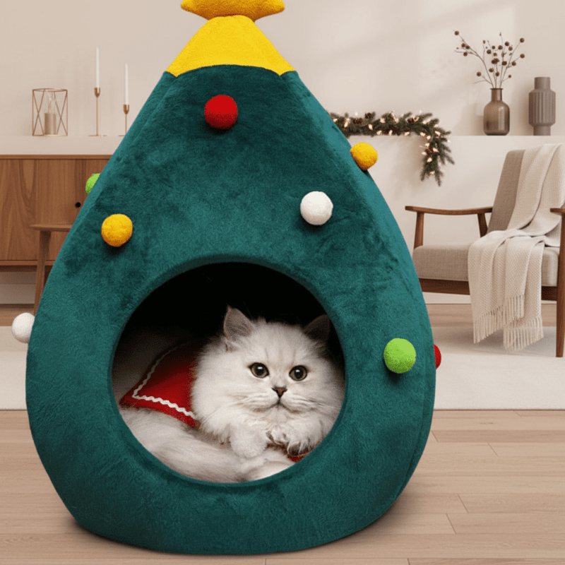 CATYPINE – Christmas Tree Cat Bed for a Cozy Winter Experience