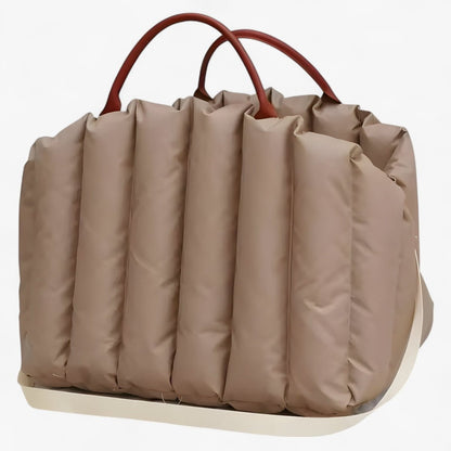 PAWPURSE – Lightweight dog carrier bag with warm lining & safety belt for on the go