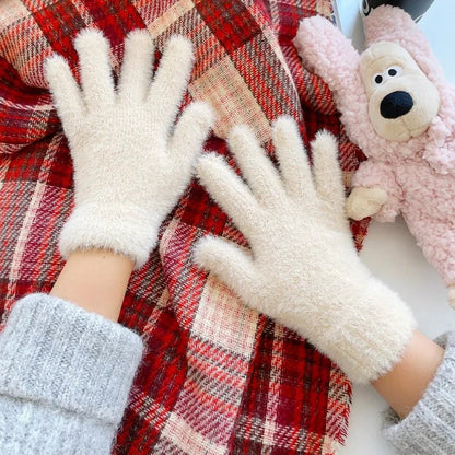COMFYNIT – Fluffy Winter Gloves for Windproof Warm Comfort