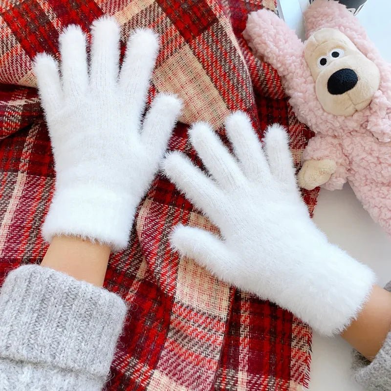 COMFYNIT – Fluffy Winter Gloves for Windproof Warm Comfort