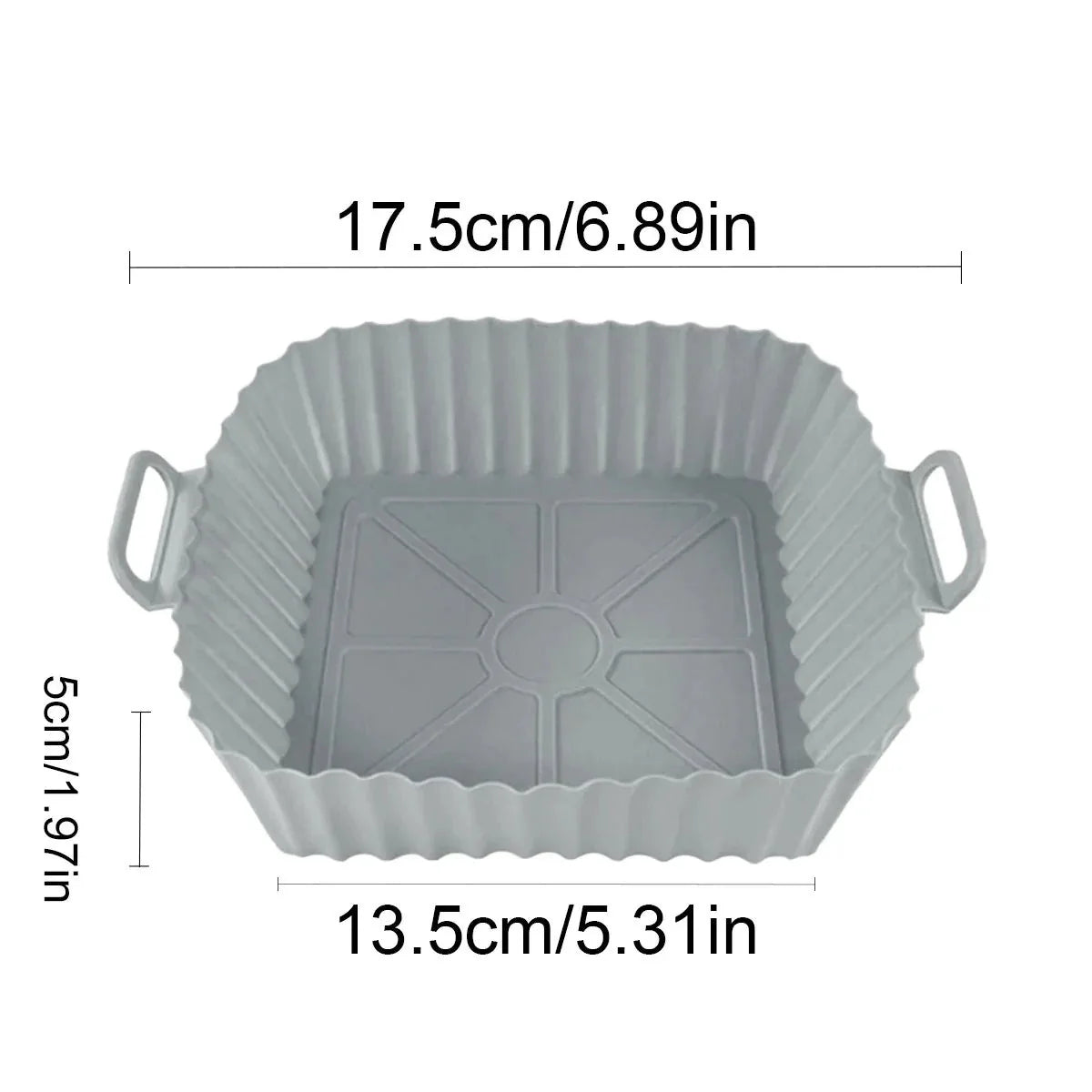 HEISSLUFTPRO – Silicone Insert for the Air Fryer with Handles for Clean, Safe Cooking