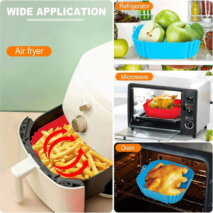 HEISSLUFTPRO – Silicone Insert for the Air Fryer with Handles for Clean, Safe Cooking