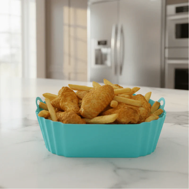 HEISSLUFTPRO – Silicone Insert for the Air Fryer with Handles for Clean, Safe Cooking