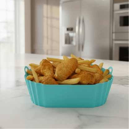 HEISSLUFTPRO – Silicone Insert for the Air Fryer with Handles for Clean, Safe Cooking