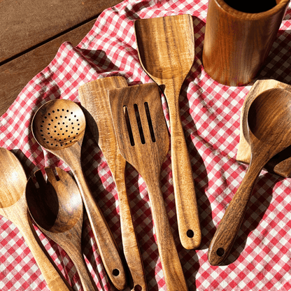 EcoTeak - Sustainable wooden cooking utensil set