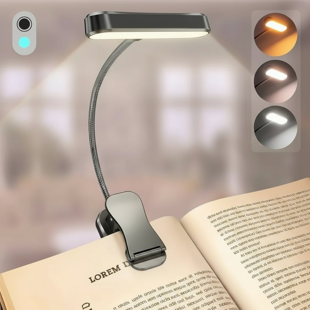 LITFLEX – Flexible LED Reading Light with 3 Color Modes & USB Charging