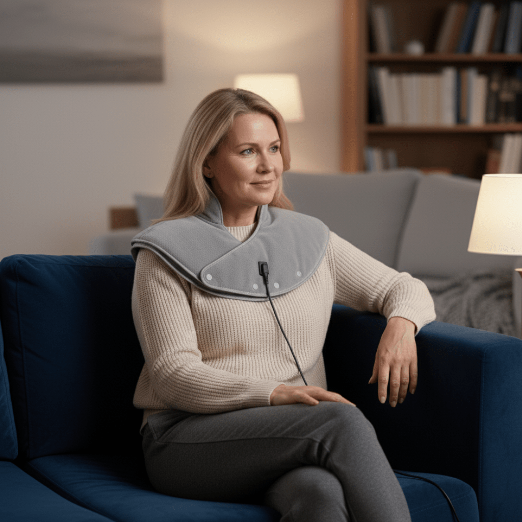 PULSEHEAT – USB Neck Massager with Variable Heat Mode & Vibration Relaxation
