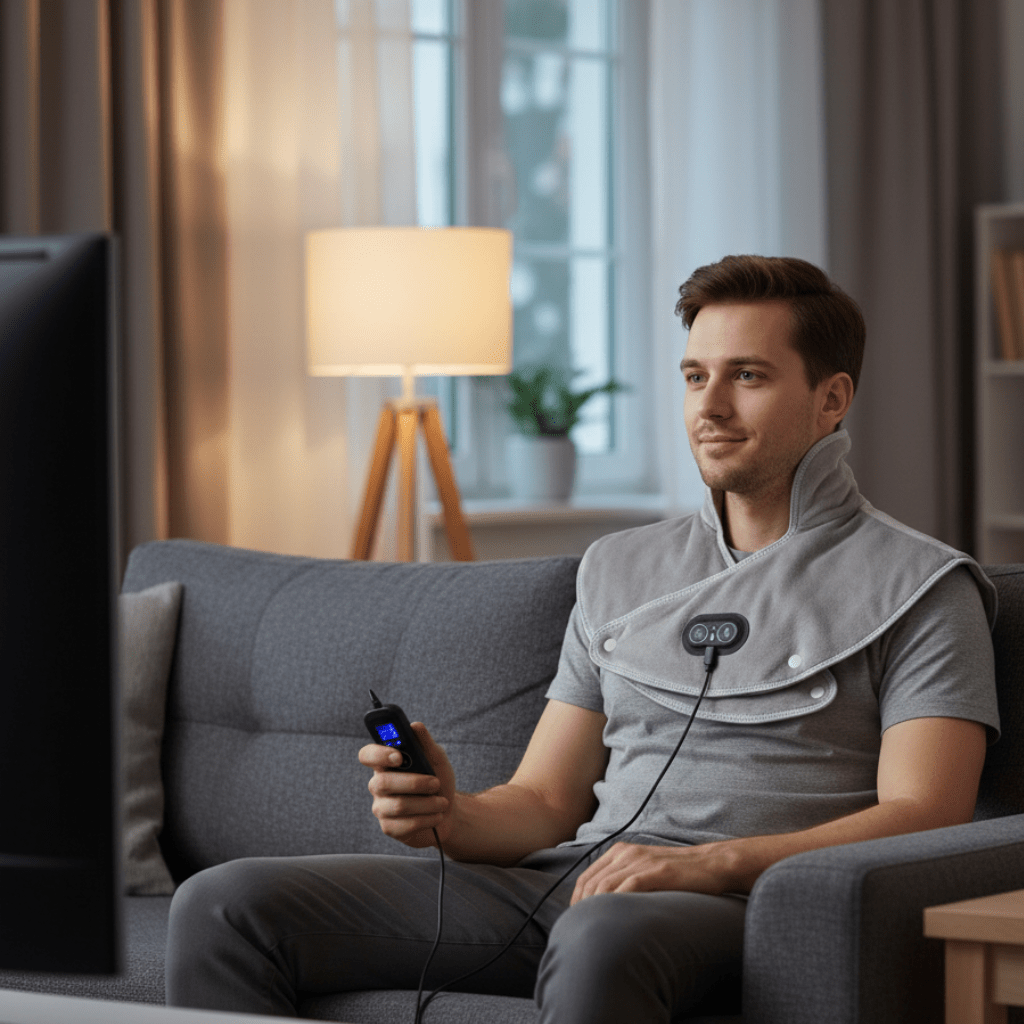 PULSEHEAT – USB Neck Massager with Variable Heat Mode & Vibration Relaxation