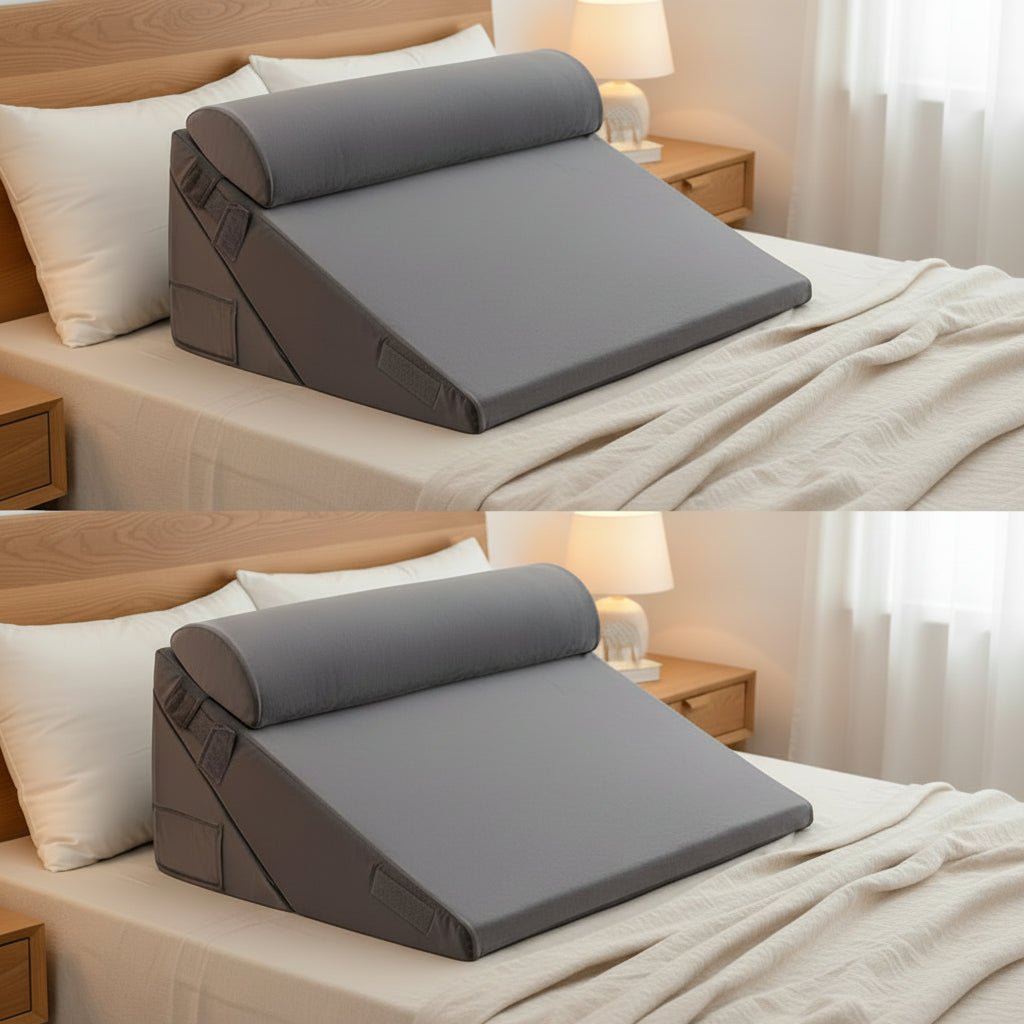 COMFORTRISE – Adjustable Memory Foam Wedge Cushion for Back and Leg Relaxation