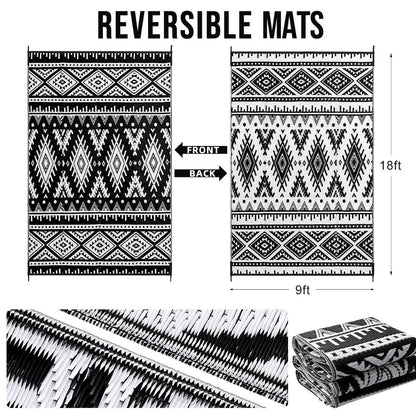 OUTWEAVE – Durable Waterproof Reversible Outdoor Artificial Straw Mat for Terrace & Picnic