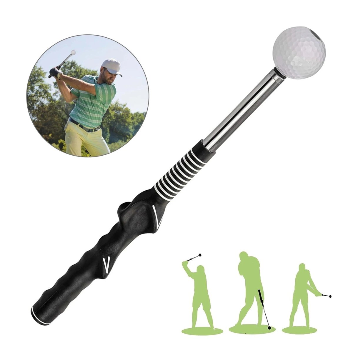 SWINGTICK – Retractable Golf Swing Trainer with Click Feedback