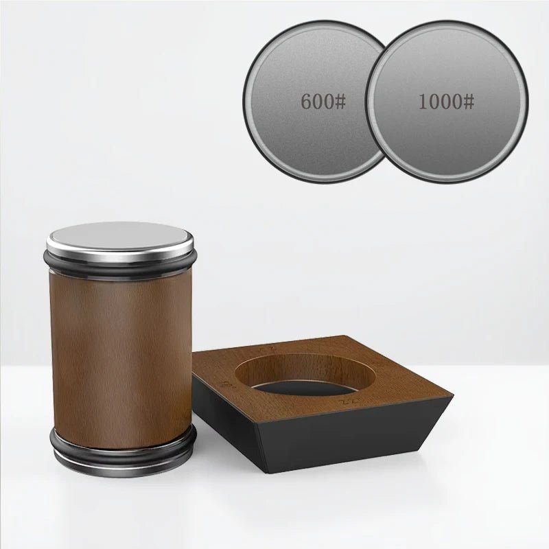 DIASHARP – Rolling Knife Sharpener Set with Diamond Grinder and Wooden Platform