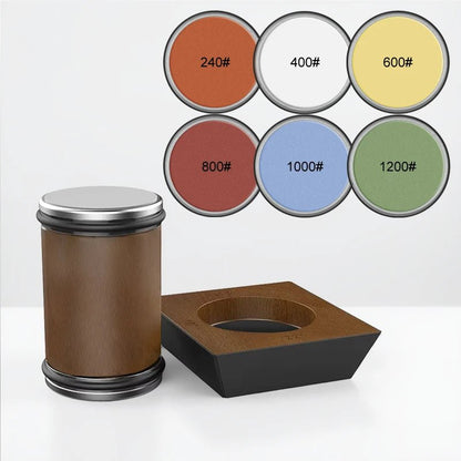 DIASHARP – Rolling Knife Sharpener Set with Diamond Grinder and Wooden Platform
