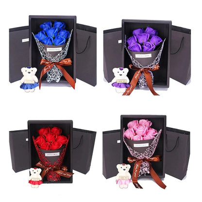 BLOOMSTYLE – Artificial Rose Bouquet with 7 Heads for Modern Home Decoration