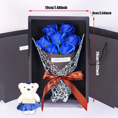 BLOOMSTYLE – Artificial Rose Bouquet with 7 Heads for Modern Home Decoration