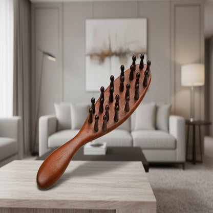CALMROOT – Rosewood Massage Comb for Scalp Stimulation & Relaxation