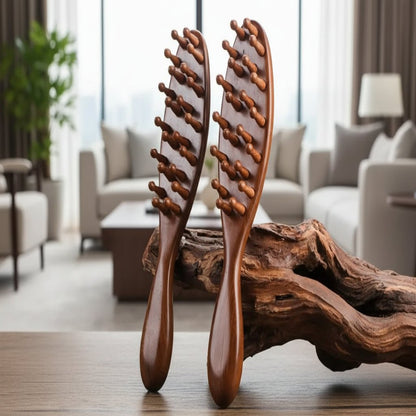 CALMROOT – Rosewood Massage Comb for Scalp Stimulation & Relaxation