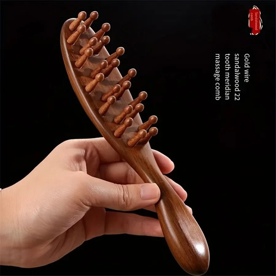 CALMROOT – Rosewood Massage Comb for Scalp Stimulation & Relaxation