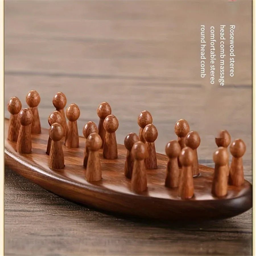 CALMROOT – Rosewood Massage Comb for Scalp Stimulation & Relaxation
