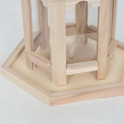 NATUREWELL – Rustic, handmade birdhouse with integrated water system made of wood