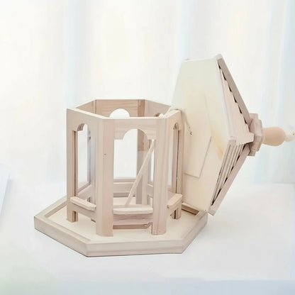 NATUREWELL – Rustic, handmade birdhouse with integrated water system made of wood
