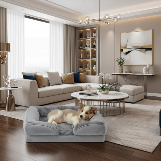 PETIQUE COMFORTBED – Orthopedic Dog Bed with Removable Velvet Cover