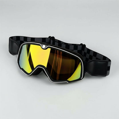 Retro motorbike goggles - men's vintage goggles with UV protection