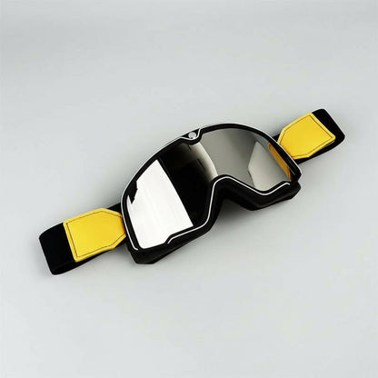 Retro motorbike goggles - men's vintage goggles with UV protection