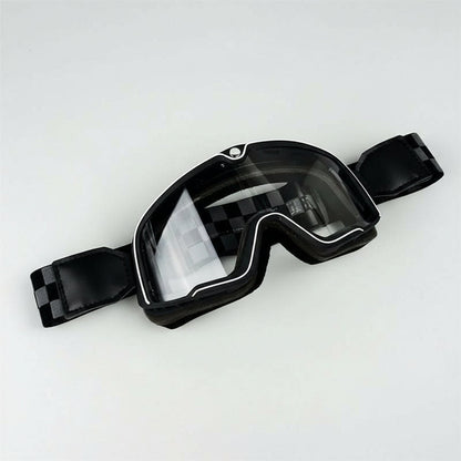 Retro motorbike goggles - men's vintage goggles with UV protection