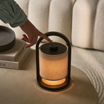 LumiWood LED table lamp - Wireless, 3 light modes & rechargeable battery up to 100 hours