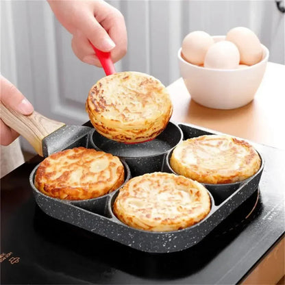 OMELIQON – 4-hole non-stick pan for omelets, burgers, steak & breakfast