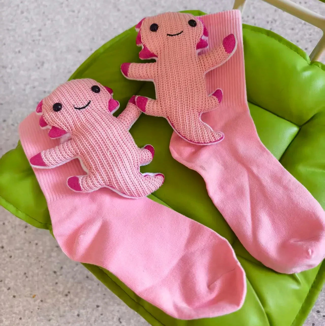 HUGFOOT – Cozy House Socks with Cute 3D Animal Accent & Secure Non-Slip Sole