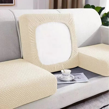 JACQUARDFIT – Elastic jacquard sofa cover for seat cushions & all-around protection