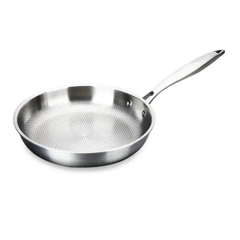 PANORIQ – 28/30 cm stainless steel 304 wok pan without coating for gas and induction stoves