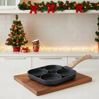 OMELIQON – 4-hole non-stick pan for omelets, burgers, steak & breakfast