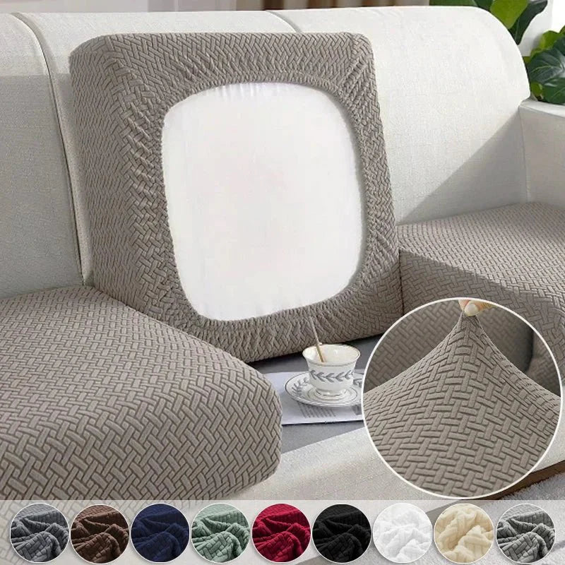 JACQUARDFIT – Elastic jacquard sofa cover for seat cushions & all-around protection